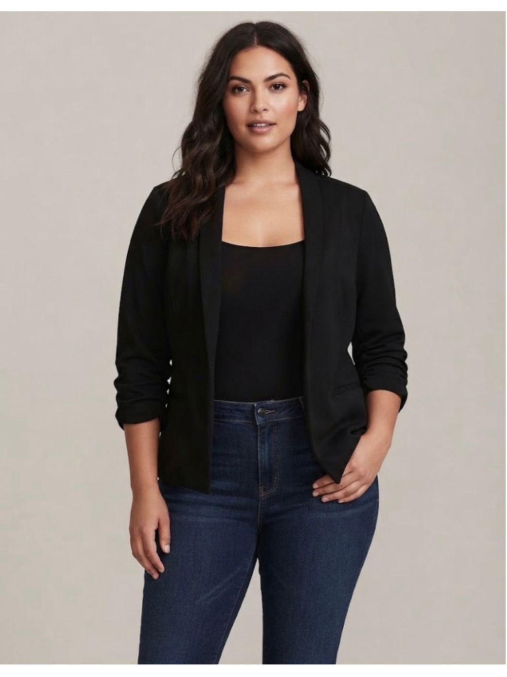 Torrid Black Blazer Jacket Size 0 (equivalent to size 12)
